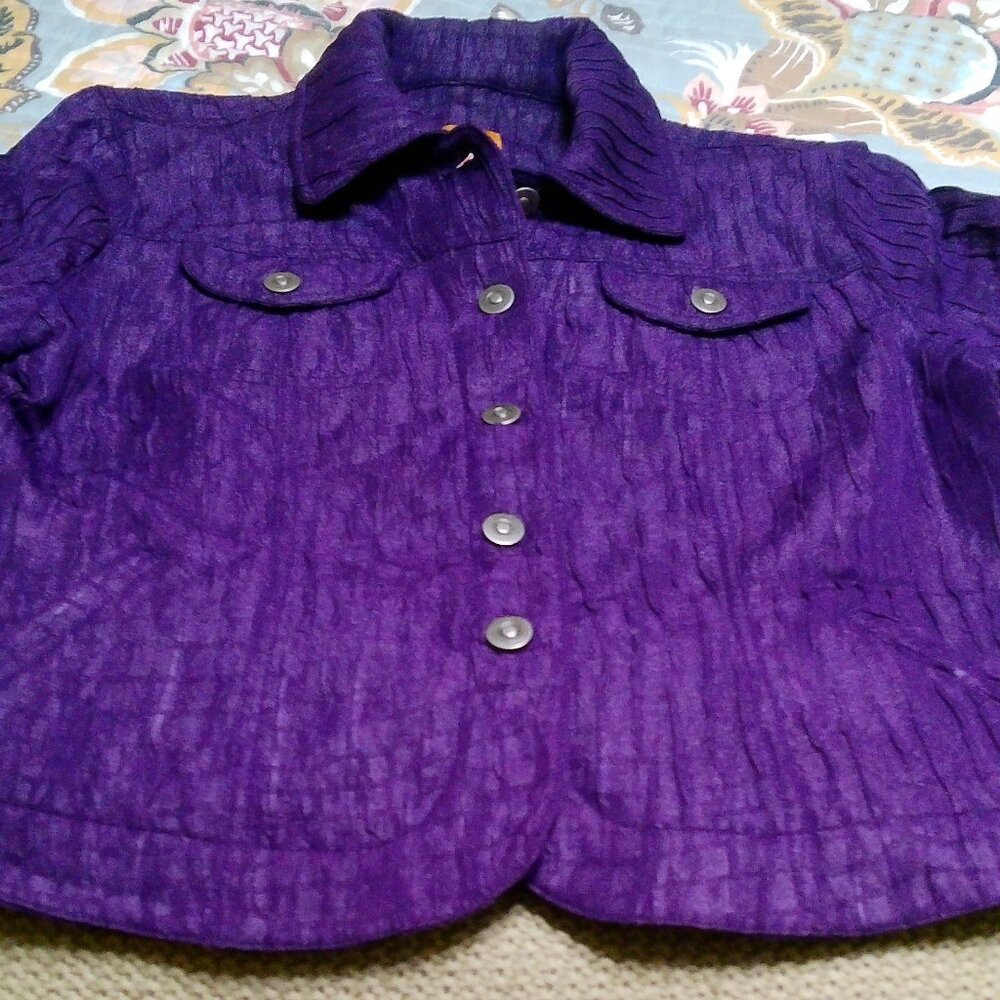 RUBY RD PETITE PURPLE JACKET SIZE 12p